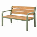 Panca da giardino 120 x 65 x 85 cm in legno e metallo verde stile moderno